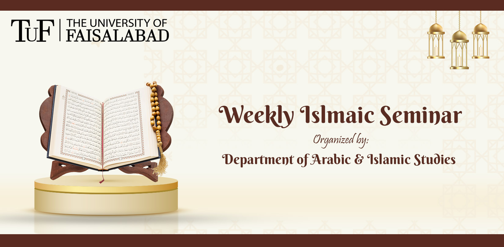WEEKLY ISLAMIC SEMINAR