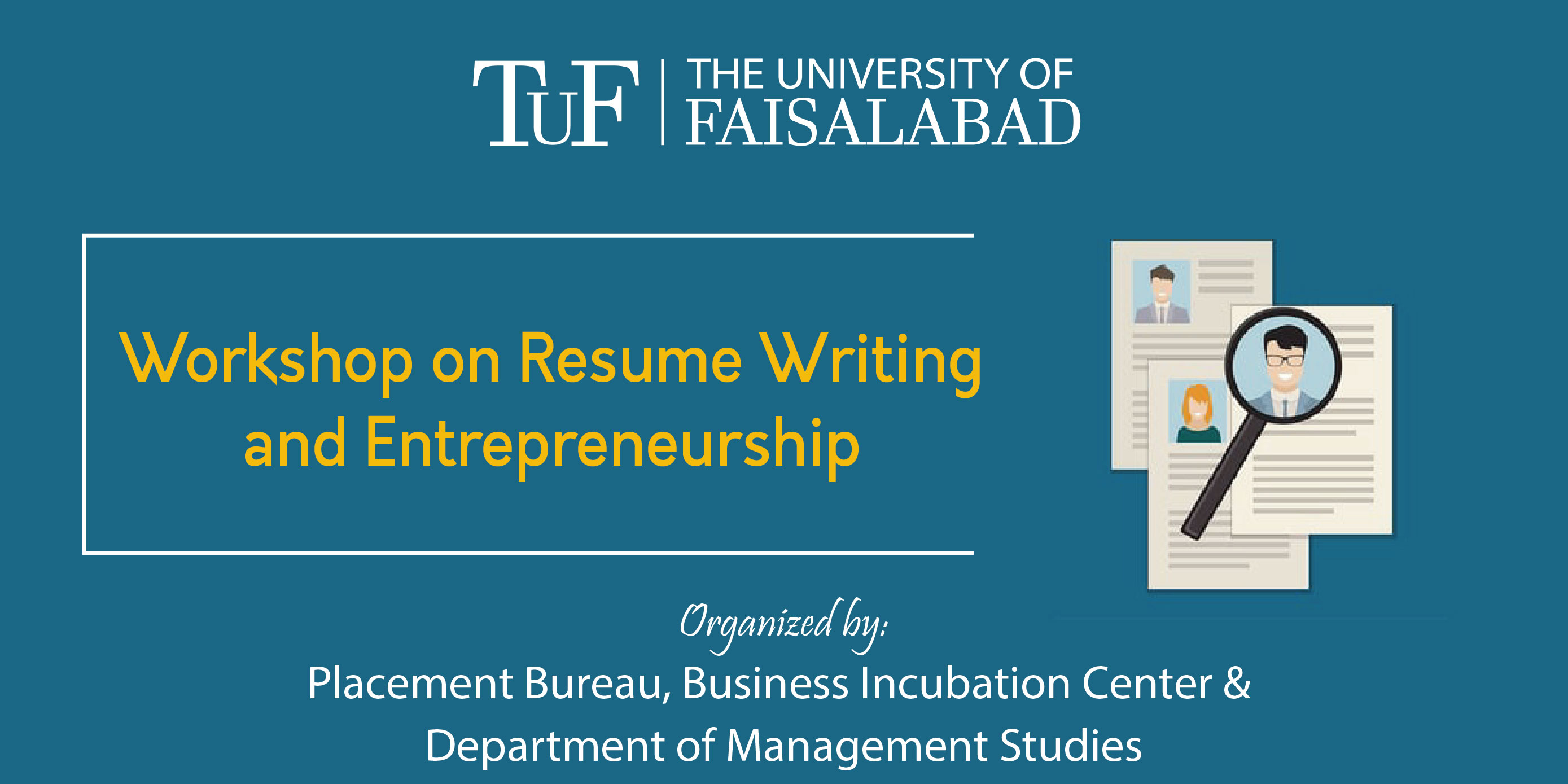 WORKSHOP ON RESUME WRITING AND ENTREPRENEURSHIP