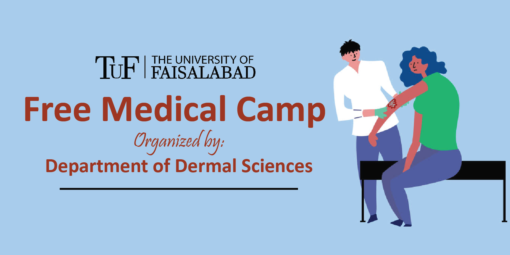 FREE MEDICAL CAMP BY DEPARTMENT OF DERMATOLOGY