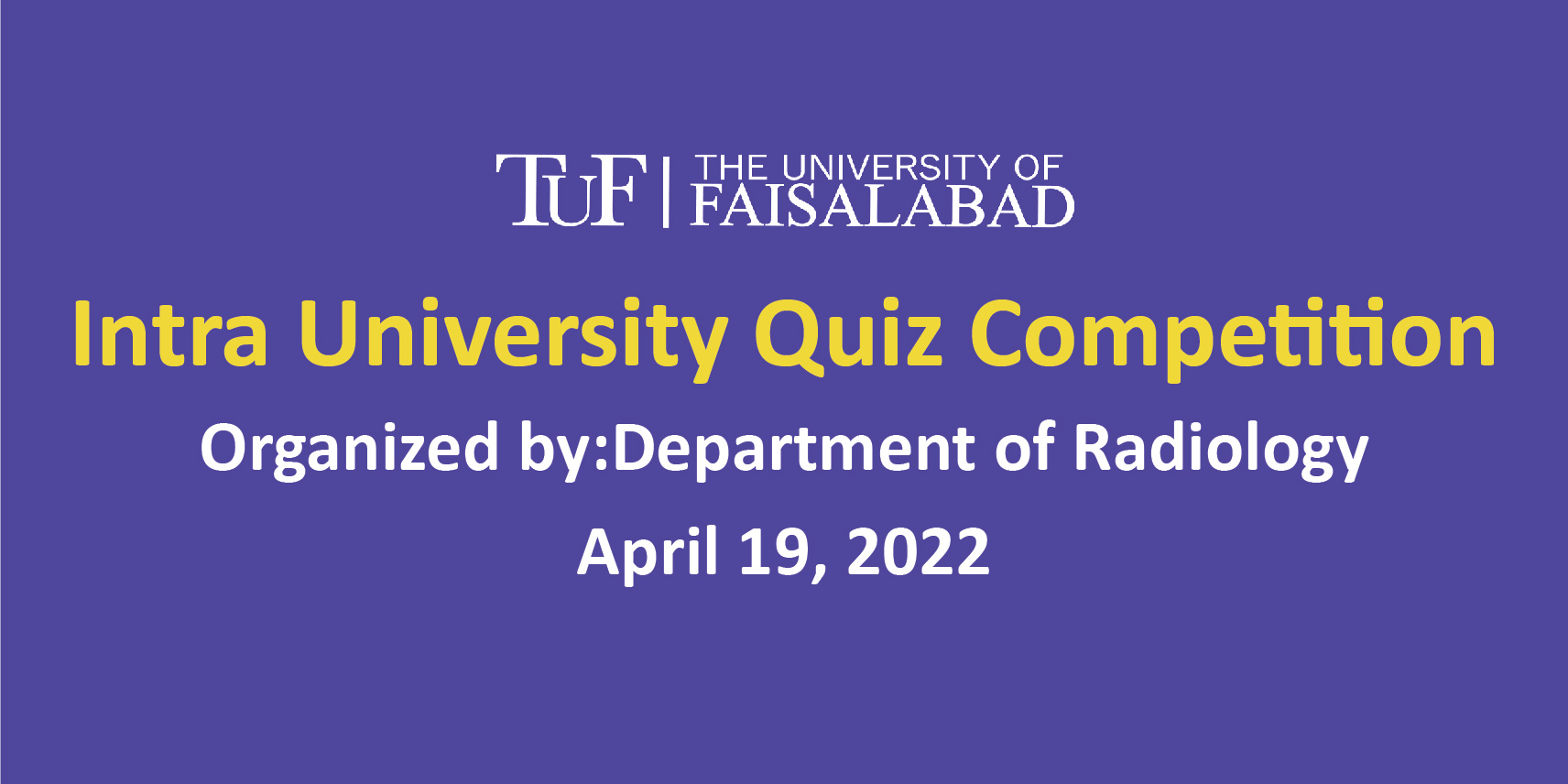 Intra University Quiz Competition