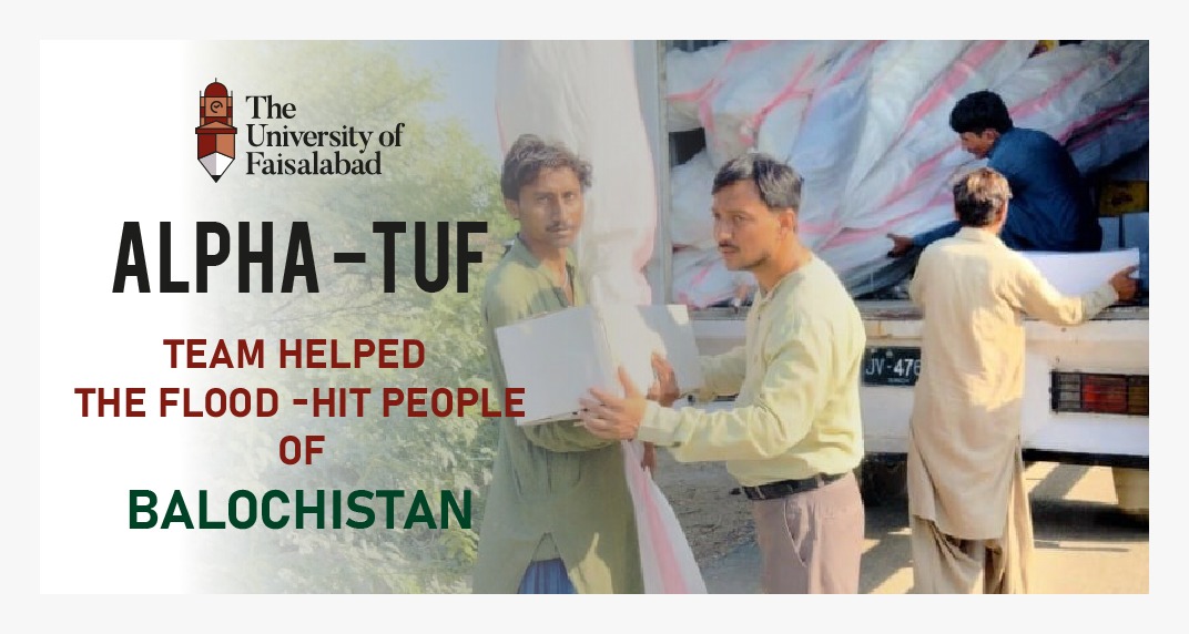 ALPHA- TUF team helped the flood-hit people of Balochistan