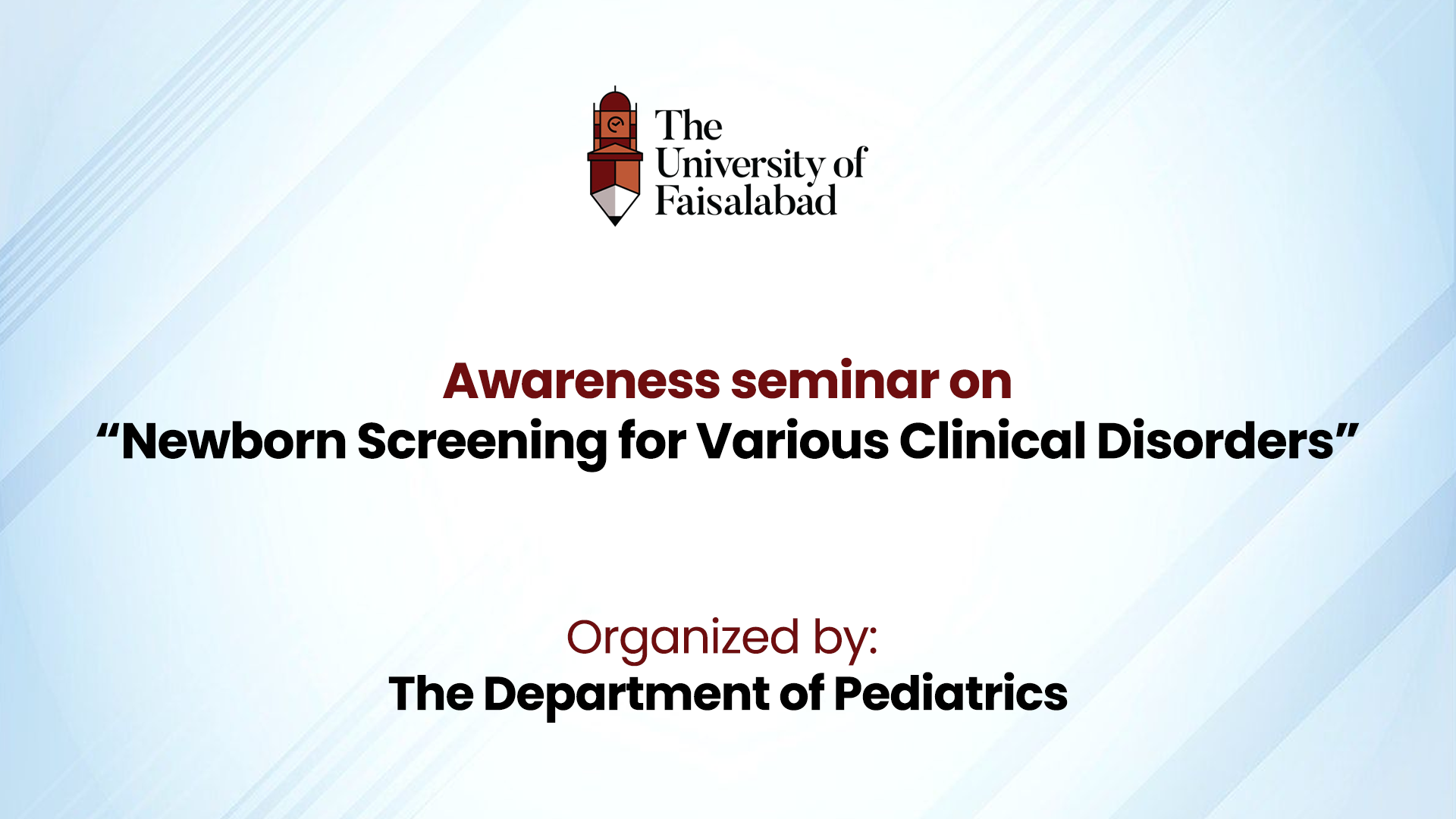 Awareness seminar on “Newborn Screening for Various Clinical Disorders”