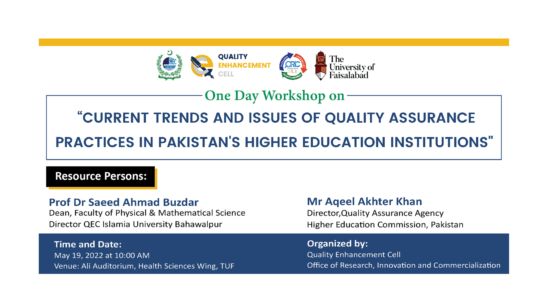 Current Trends and Issues of Quality Assurance Practices in Pakistan's Higher Education Institutions