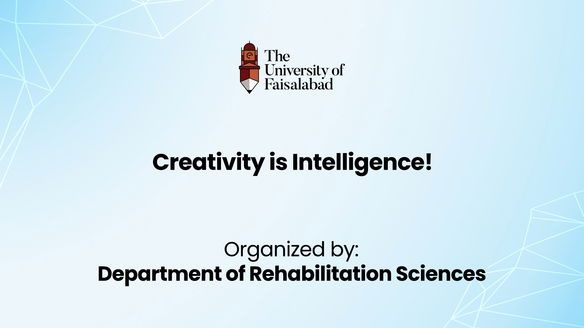 Creativity is intelligence!
