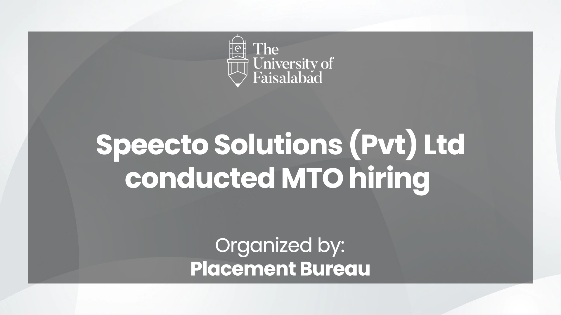 Speecto Solutions (Pvt) Ltd conducted MTO hiring
