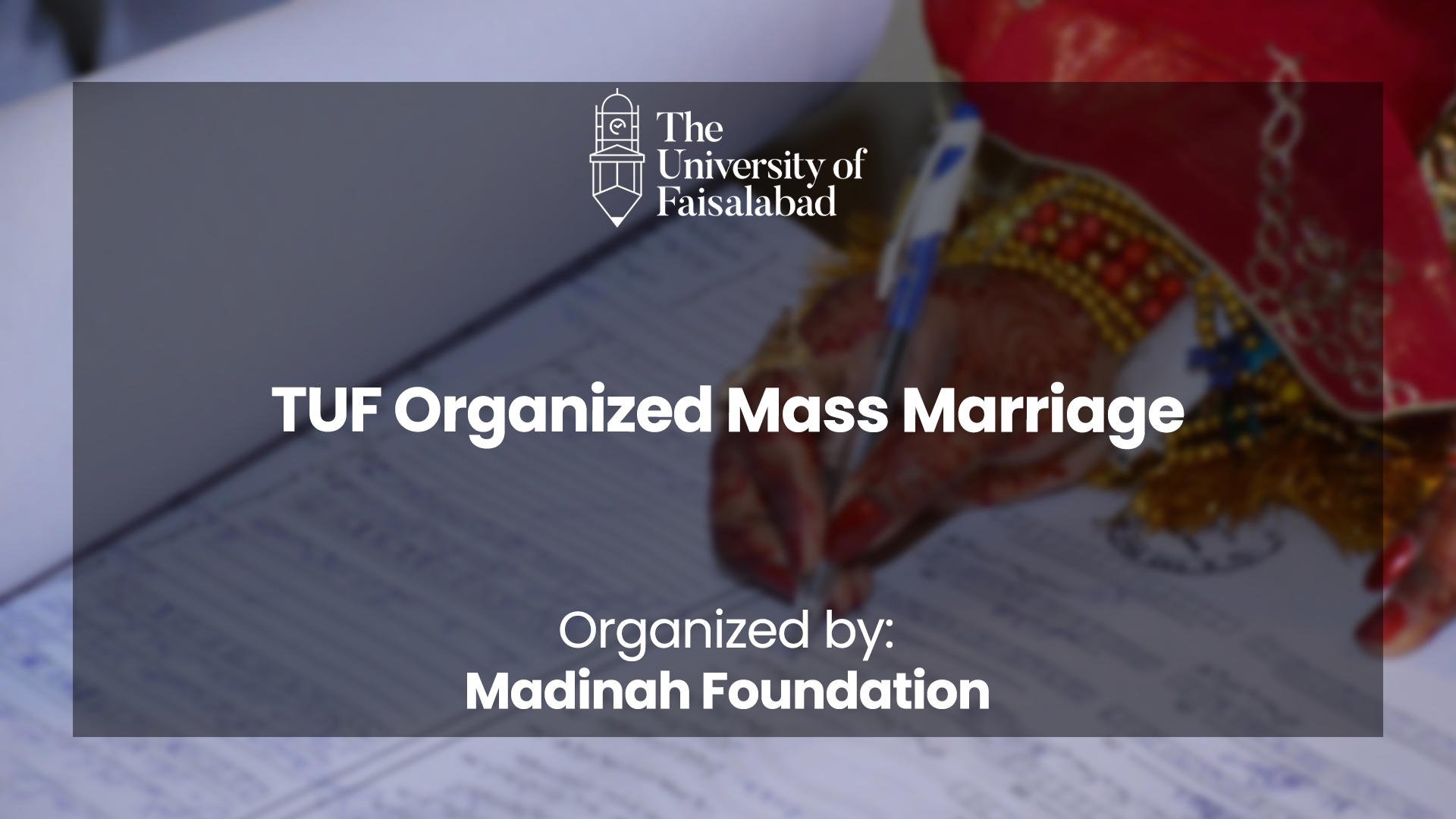 TUF Organized Mass Marriage