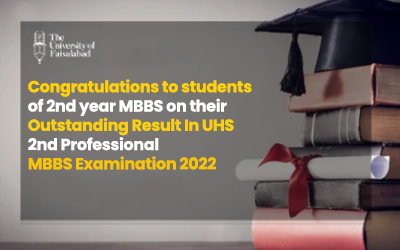 Congratulations to students of 2nd year MBBS on their outstanding result In UHS 2nd Professional MBBS Examination 2022