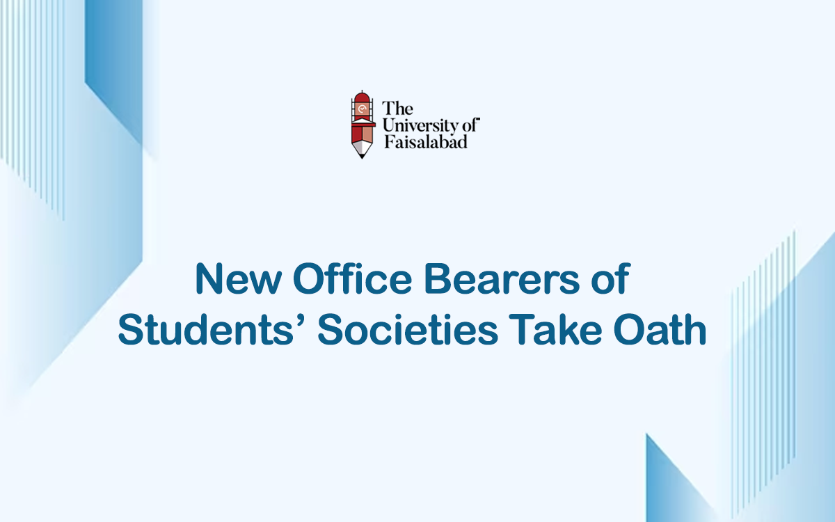 New Office Bearers of Students’ Societies Take Oath