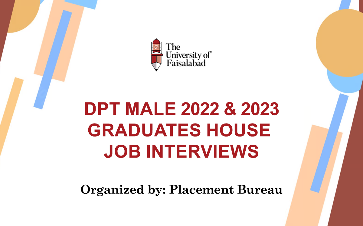 DPT Male 2022 & 2023 Graduates House Job Interviews