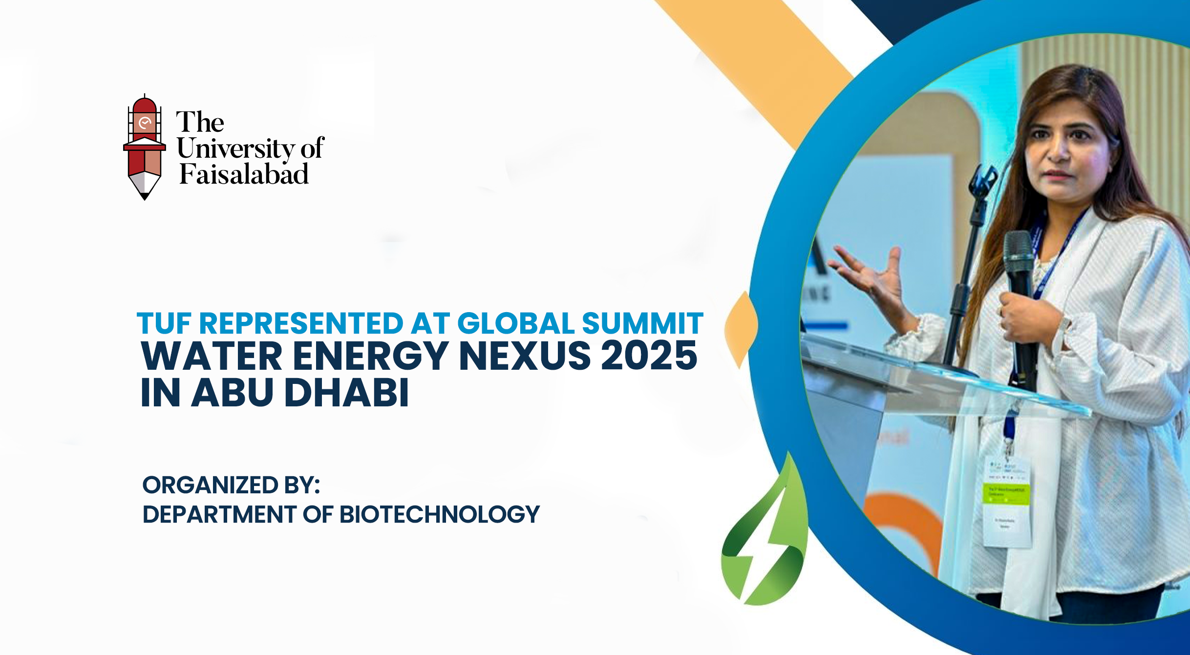 TUF Represented at Global Summit "Water Energy Nexus 2025" in Abu Dhabi