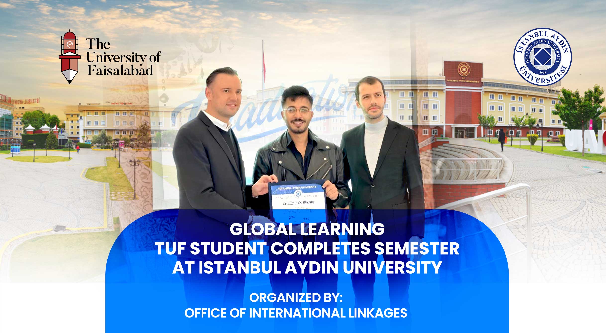 TUF Student from the Department of Aviation Management Completes Exchange Semester at Istanbul Aydin University