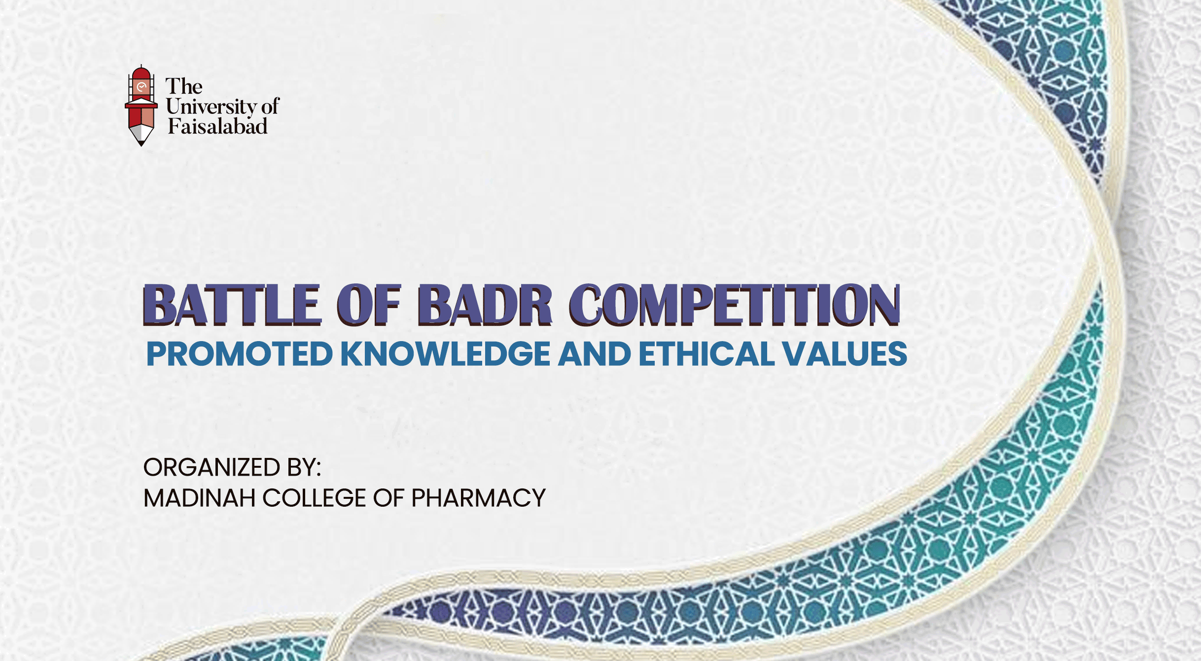 Battle of Badr Competition Promoted Knowledge and Ethical Values