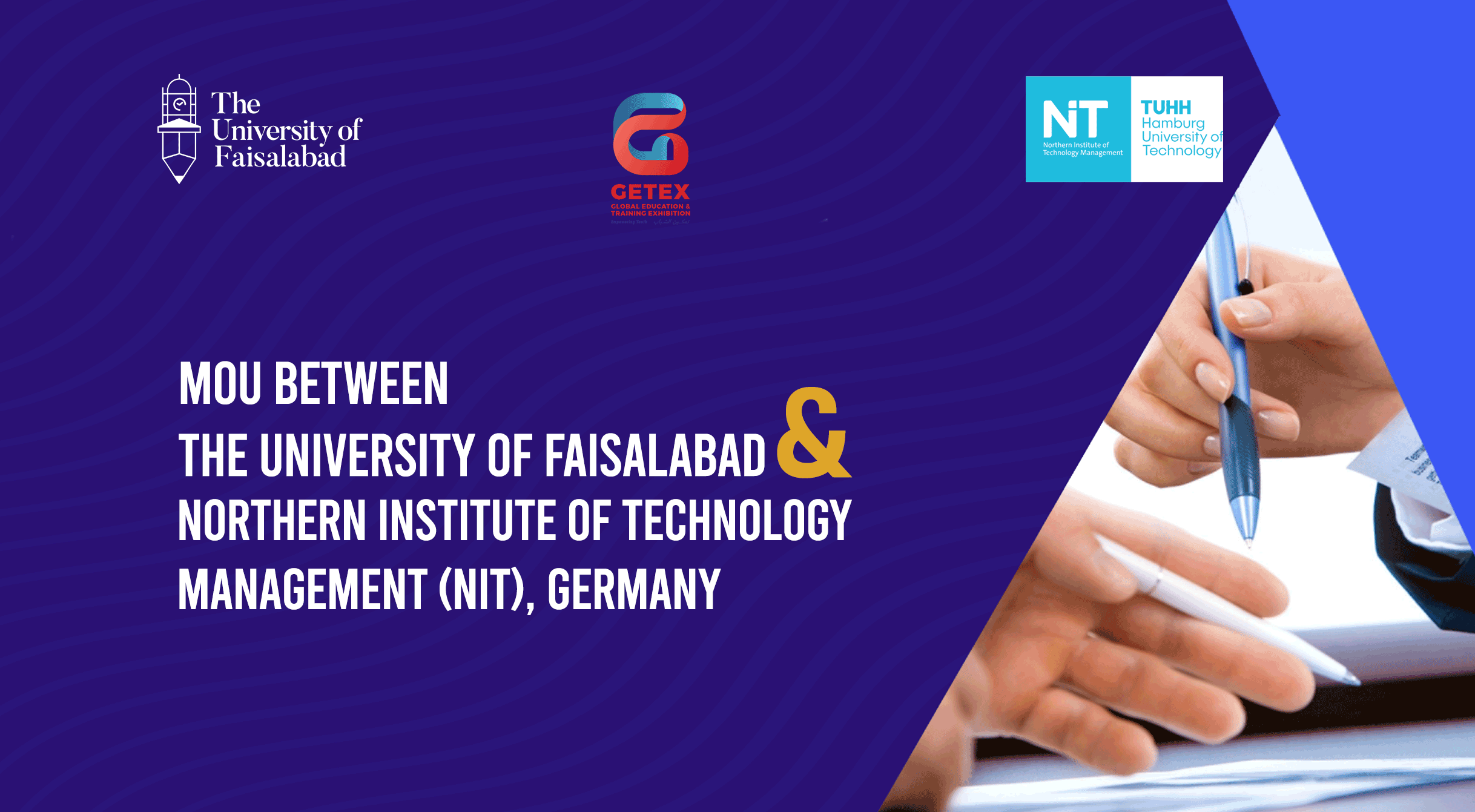 MOU Between The University of Faisalabad and Northern Institute of Technology Management (NIT), Germany
