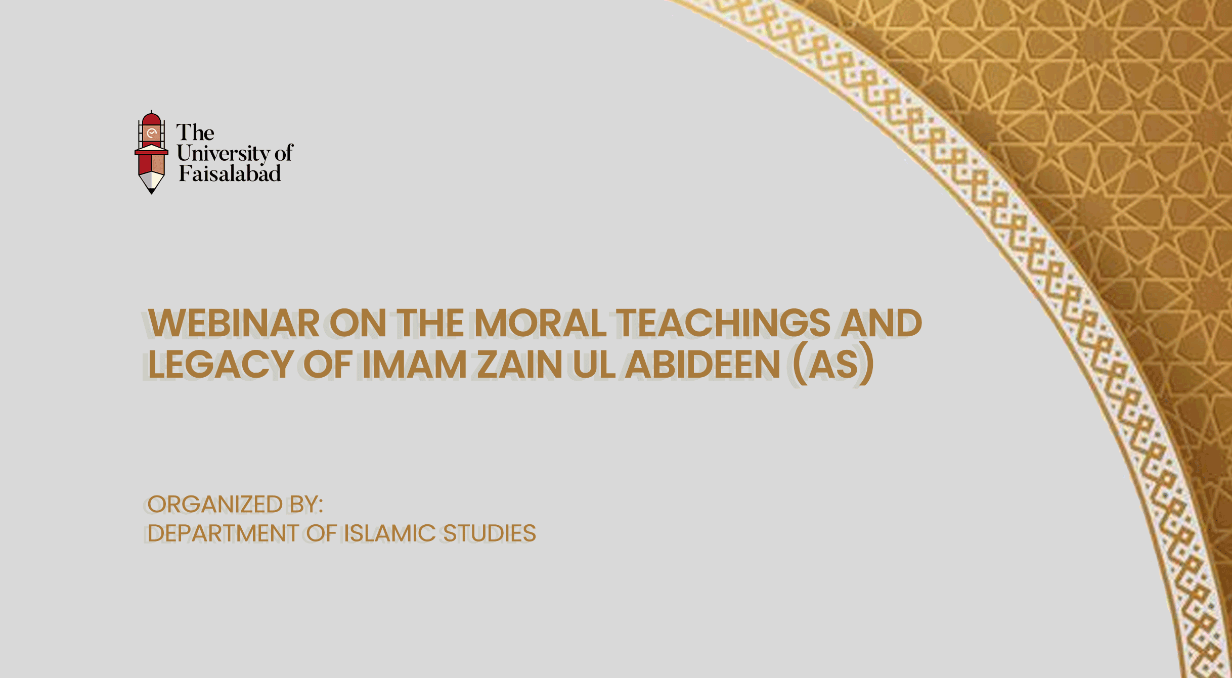 Webinar on the Moral Teachings and Legacy of Imam Zain ul Abideen (AS)