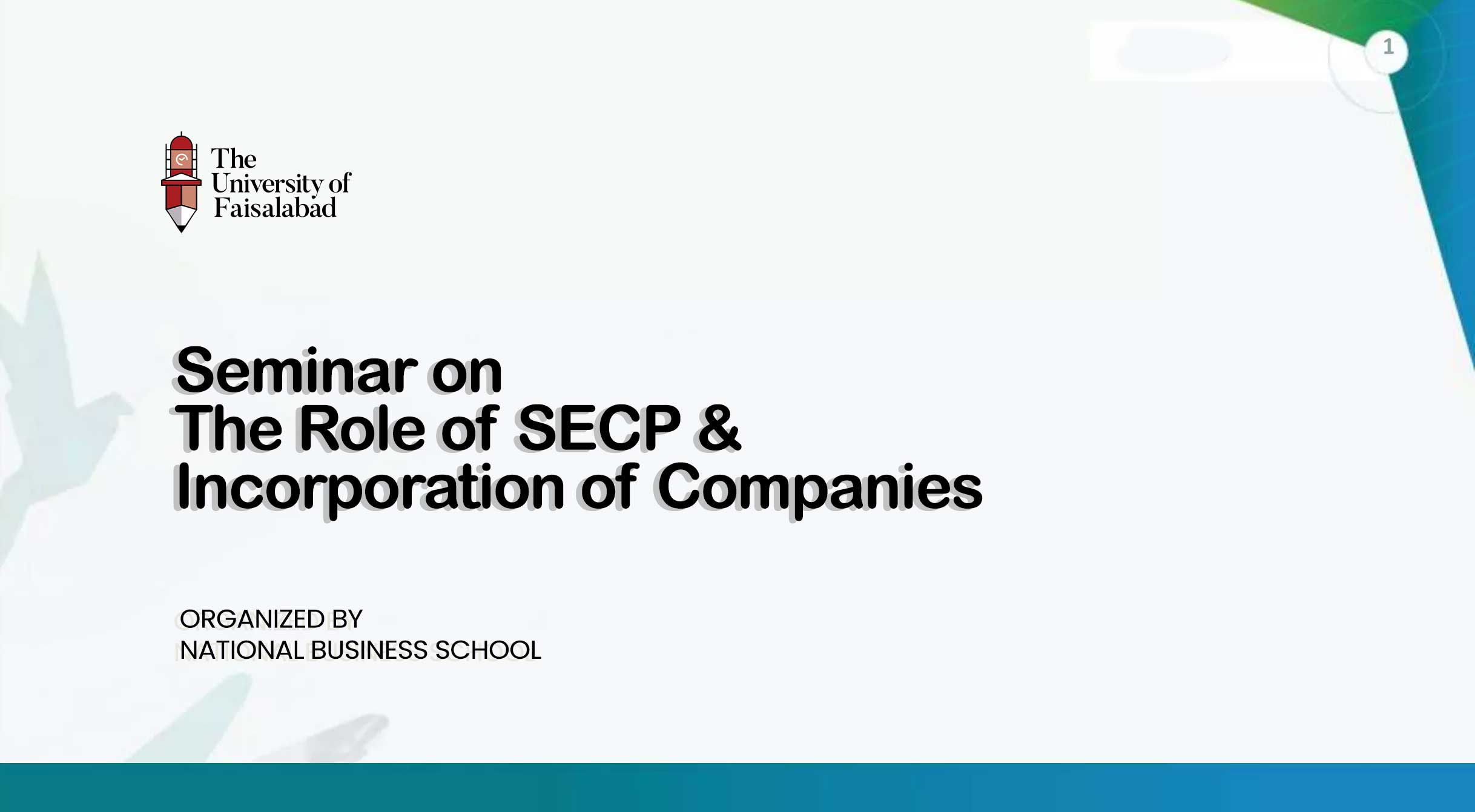 Seminar on “The Role of SECP and Incorporation of Companies”
