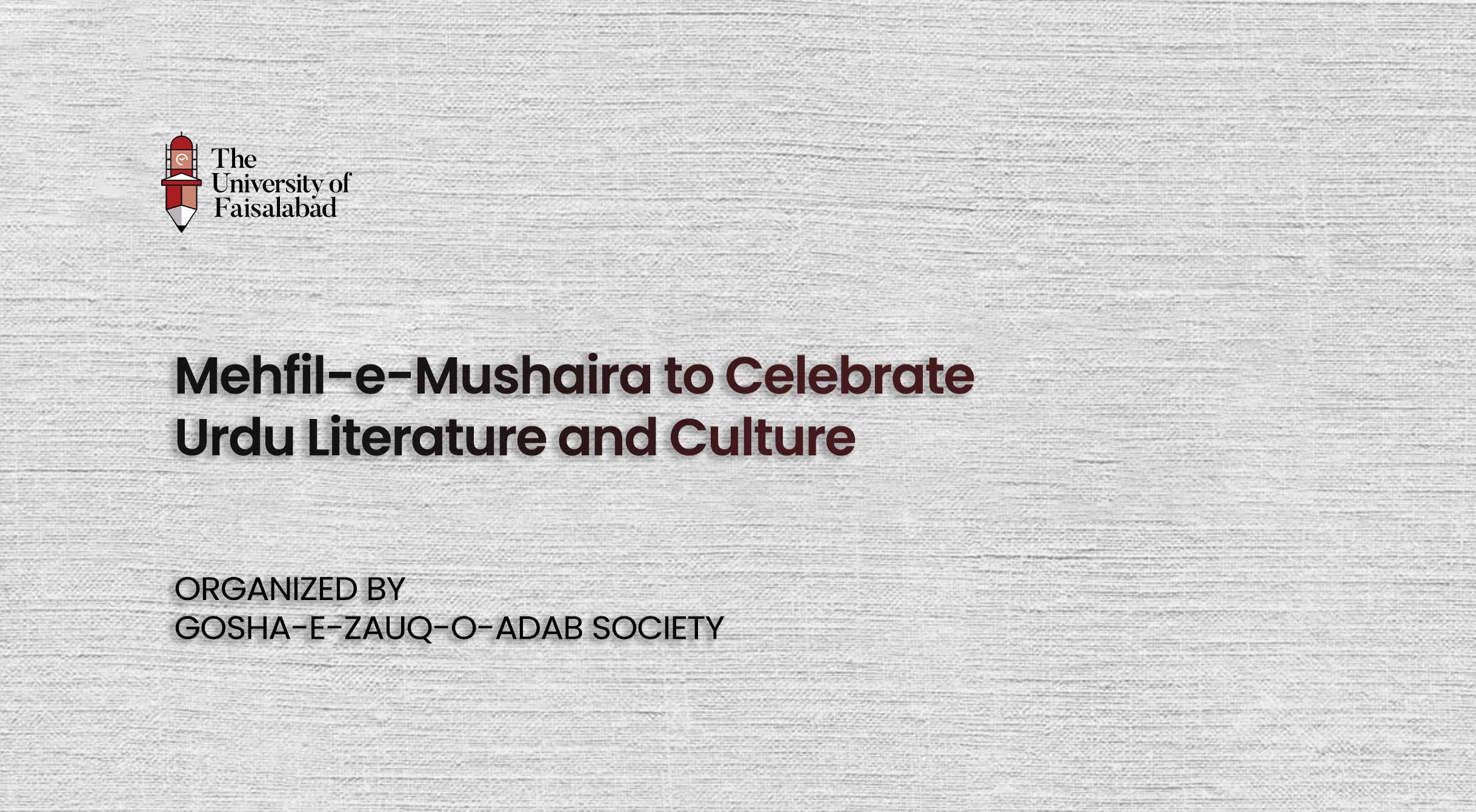 Gosha-e-Zauq-o-Adab Society Organizes Mehfil-e-Mushaira to Celebrate Urdu Literature and Culture