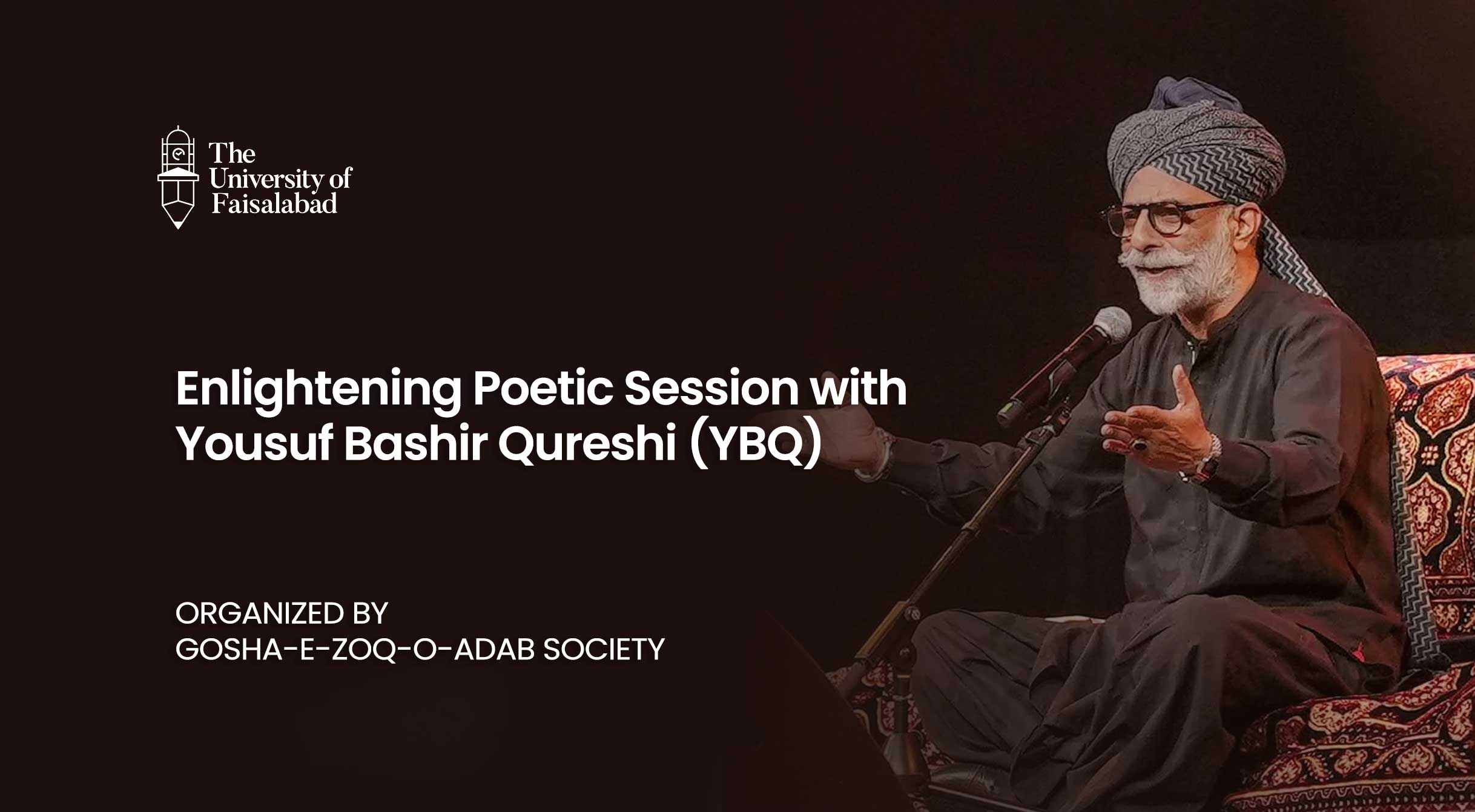Gosha-e-Zoq-o-Adab Society Hosted an Enlightening Poetic Session with Yousuf Bashir Qureshi (YBQ)