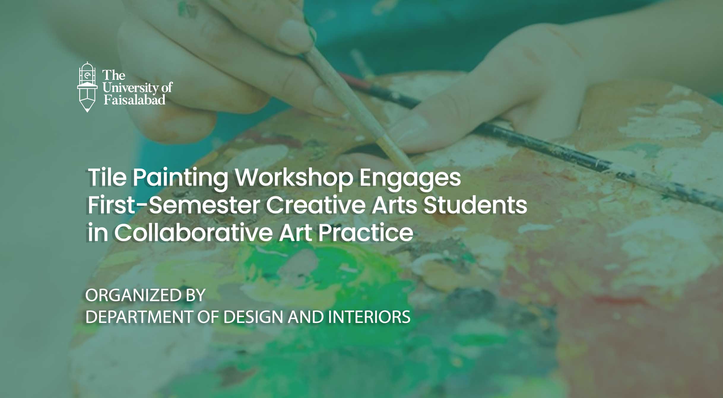 Tile Painting Workshop Engages First-Semester Creative Arts Students in Collaborative Art Practice