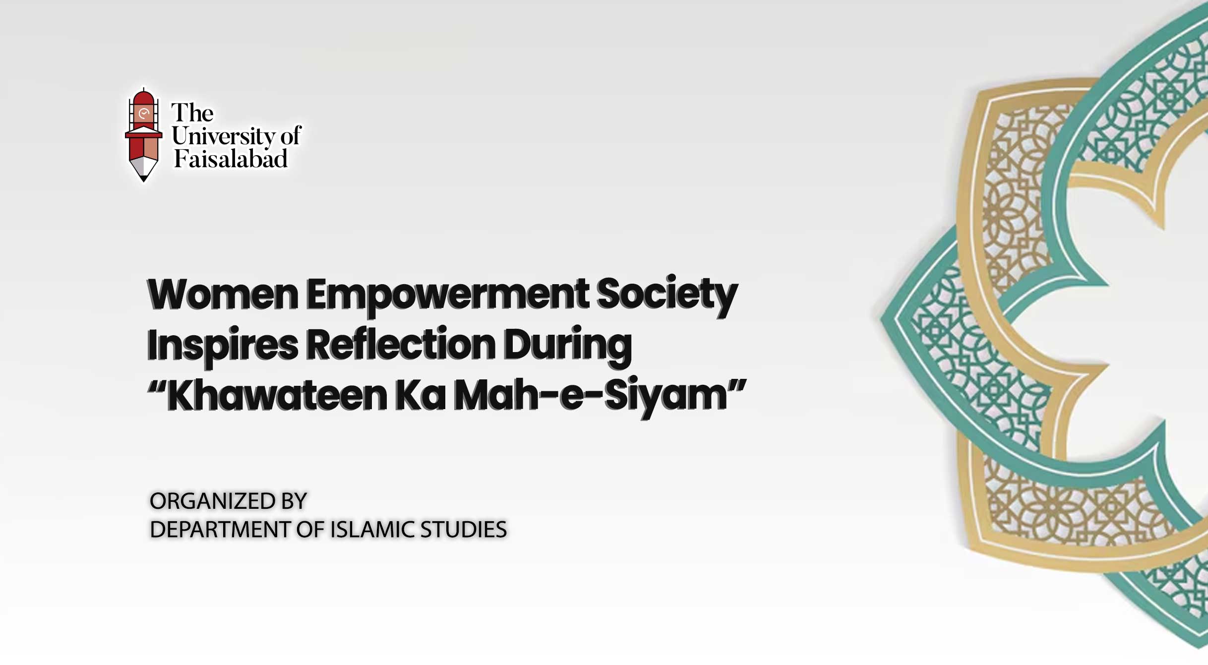 Women Empowerment Society Inspires Reflection During “Khawateen Ka Mah-e-Siyam”