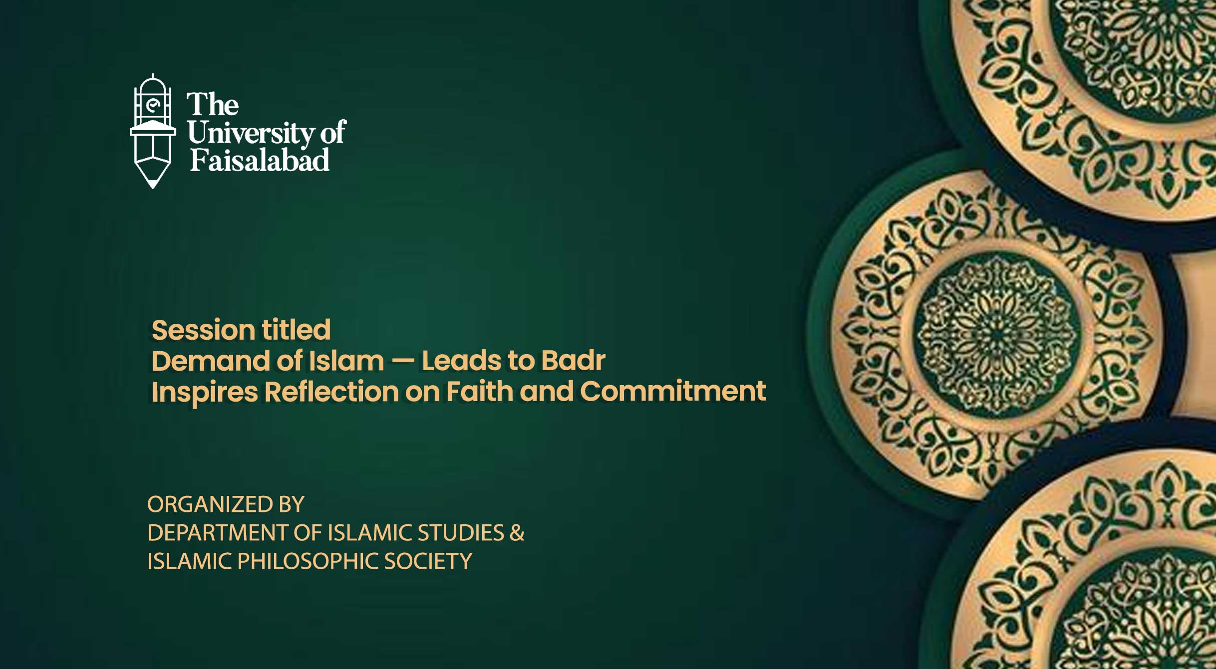 Session titled  ‘Demand of Islam — Leads to Badr’ Inspires Reflection on Faith and Commitment