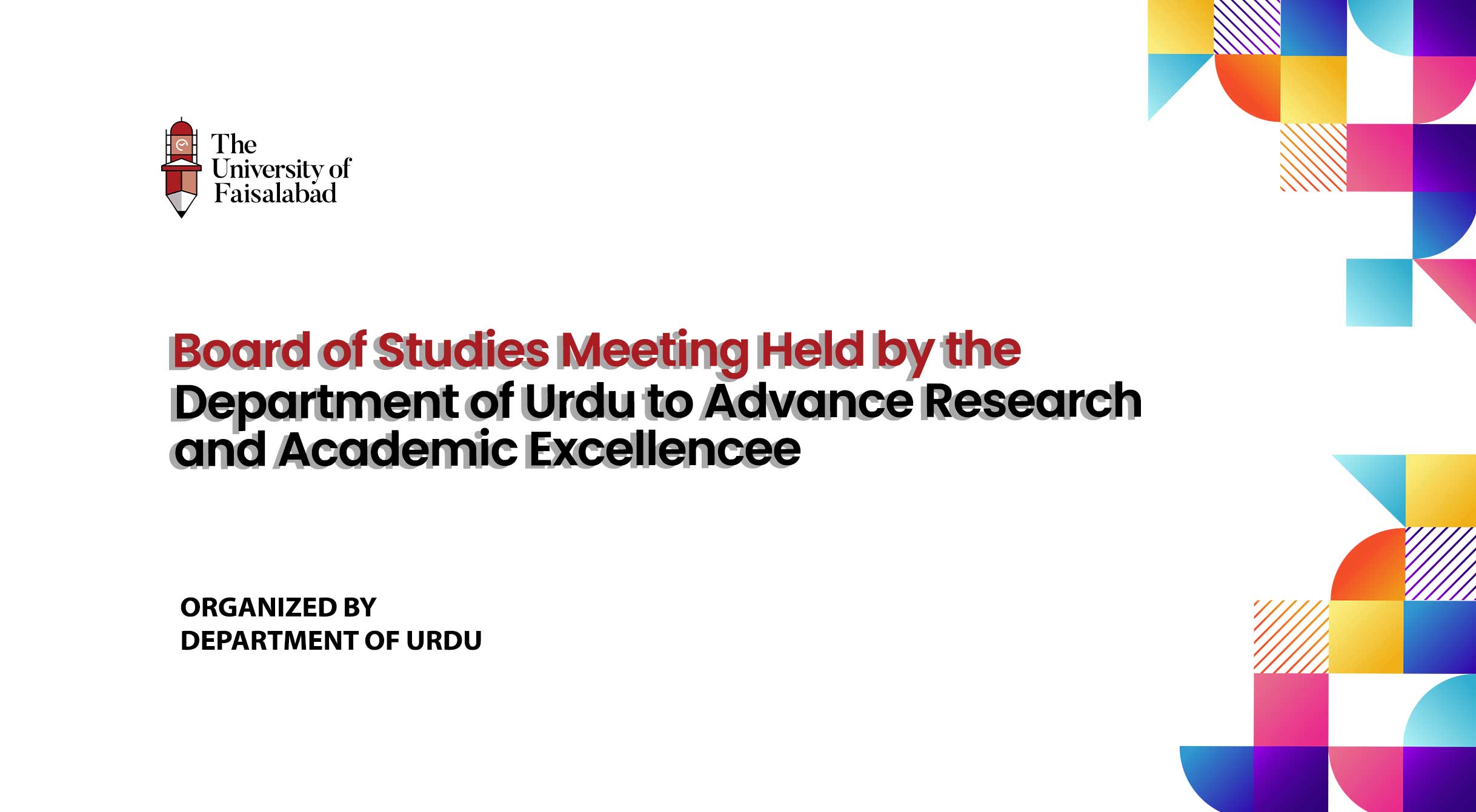 Board of Studies Meeting Held by the Department of Urdu to Advance Research and Academic Excellence
